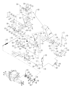 Brake And Control Pedals Diagram and Parts List for GT2186-44 13A298L710-13A298L712 Cub Cadet Lawn Tractor